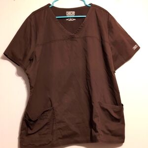 Cherokee brown 2xl scrub top